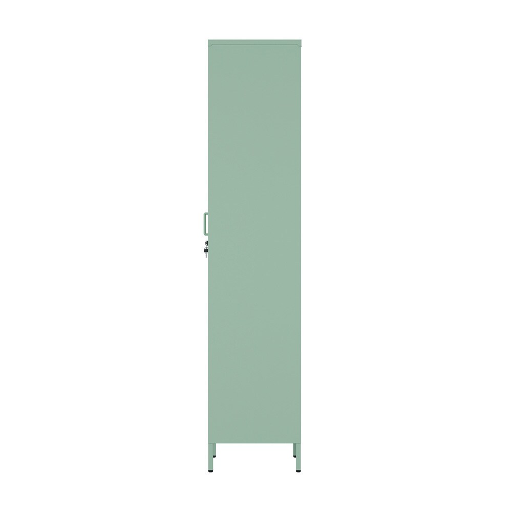 Manhattan Comfort - Naomi 15 Single Locker Storage Cabinet with 5 Adjustable Shelves in Green - AF007-GR veiw 3