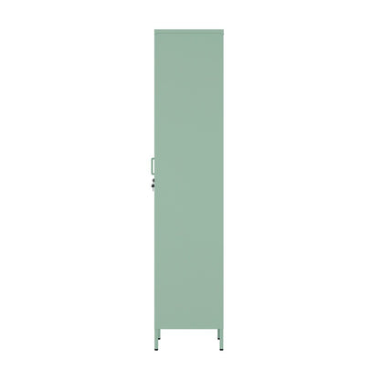 Manhattan Comfort - Naomi 15 Single Locker Storage Cabinet with 5 Adjustable Shelves in Green - AF007-GR veiw 3