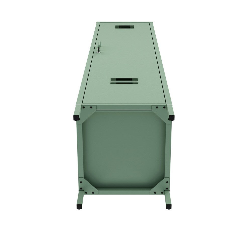 Manhattan Comfort - Naomi 15 Single Locker Storage Cabinet with 5 Adjustable Shelves in Green - AF007-GR veiw 6