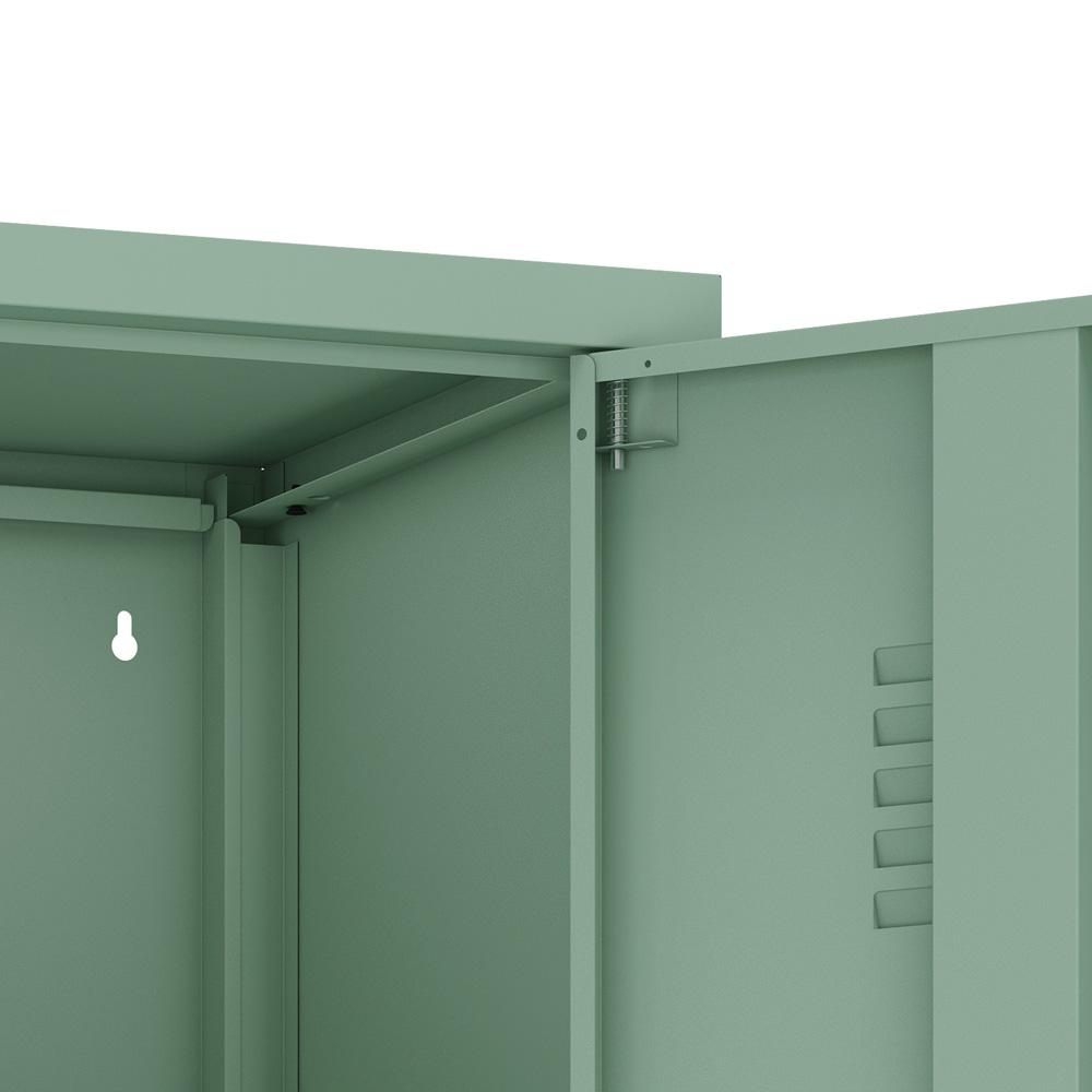 Manhattan Comfort - Naomi 15 Single Locker Storage Cabinet with 5 Adjustable Shelves in Green - AF007-GR veiw 7
