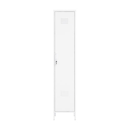 Manhattan Comfort - Naomi 15 Single Locker Storage Cabinet with 5 Adjustable Shelves in White - AF007-WH veiw 1