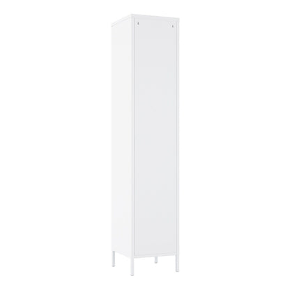 Manhattan Comfort - Naomi 15 Single Locker Storage Cabinet with 5 Adjustable Shelves in White - AF007-WH veiw 4