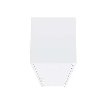 Manhattan Comfort - Naomi 15 Single Locker Storage Cabinet with 5 Adjustable Shelves in White - AF007-WH veiw 5