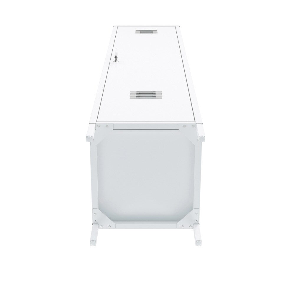 Manhattan Comfort - Naomi 15 Single Locker Storage Cabinet with 5 Adjustable Shelves in White - AF007-WH veiw 6