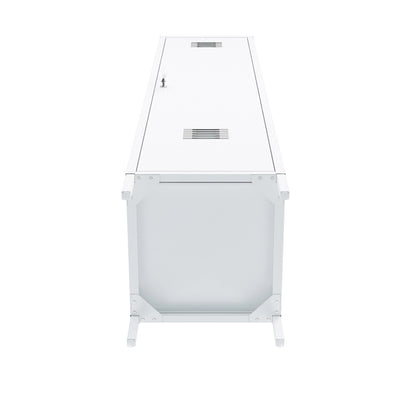 Manhattan Comfort - Naomi 15 Single Locker Storage Cabinet with 5 Adjustable Shelves in White - AF007-WH veiw 6