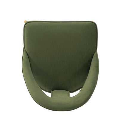 Manhattan Comfort - Neda Velvet Dining Chair with Elm Wood & Metal Legs in Olive Green - DC081-OG veiw 4