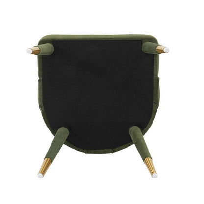 Manhattan Comfort - Neda Velvet Dining Chair with Elm Wood & Metal Legs in Olive Green - DC081-OG veiw 5