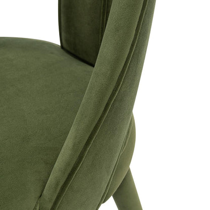 Manhattan Comfort - Neda Velvet Dining Chair with Elm Wood & Metal Legs in Olive Green - DC081-OG veiw 6