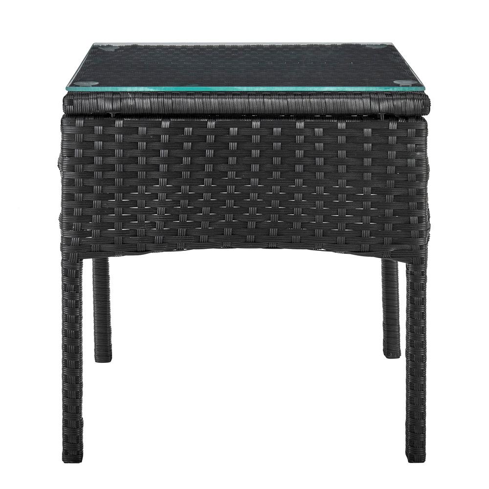 Manhattan Comfort - 3-Piece Noli Patio Set Seating Group with End Table in Black and Cream - OD-CV006-CR veiw 3
