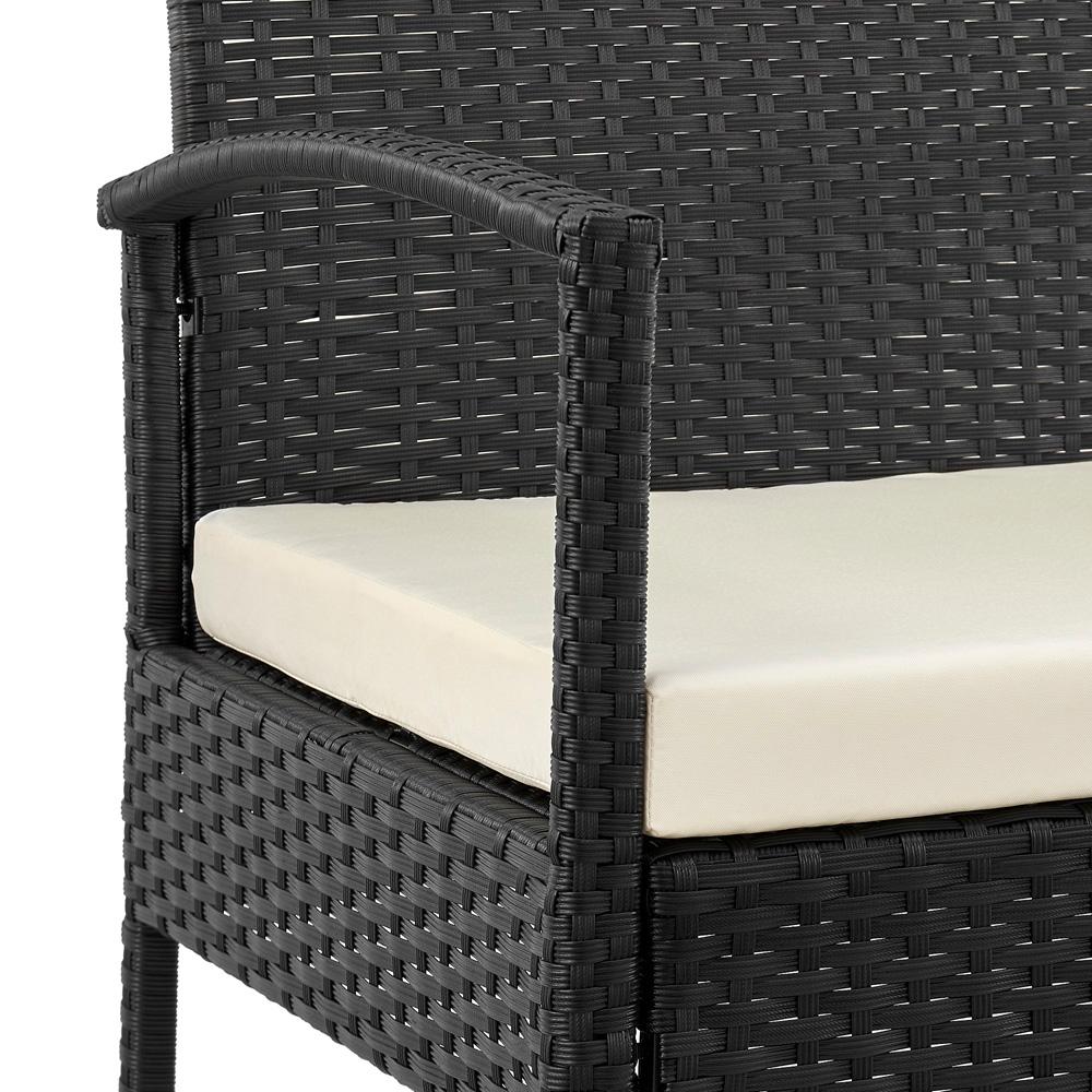 Manhattan Comfort - 3-Piece Noli Patio Set Seating Group with End Table in Black and Cream - OD-CV006-CR veiw 8