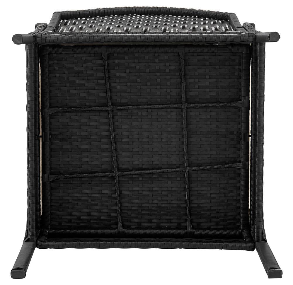 Manhattan Comfort - 3-Piece Noli Patio Set Seating Group with End Table in Black and Cream - OD-CV006-CR veiw 9