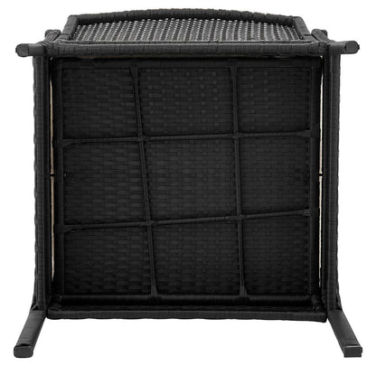 Manhattan Comfort - 3-Piece Noli Patio Set Seating Group with End Table in Black and Cream - OD-CV006-CR veiw 9