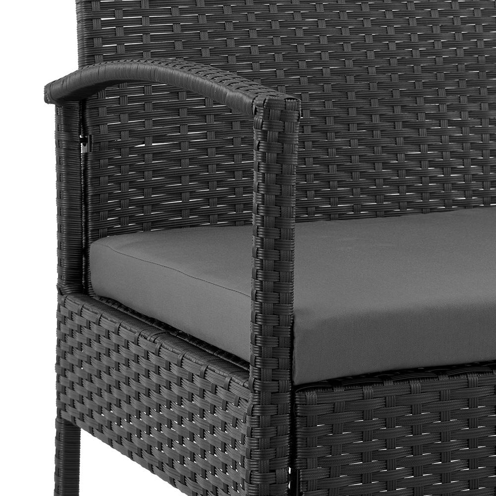 Manhattan Comfort - 3-Piece Noli Patio Set Seating Group with End Table in Black and Grey - OD-CV006-GY veiw 8