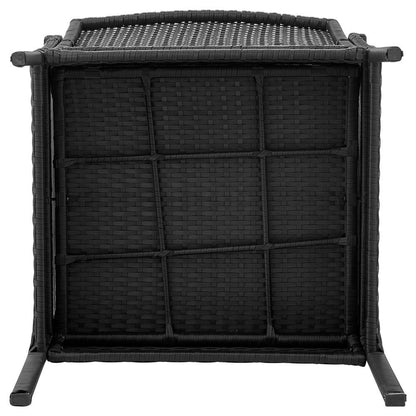 Manhattan Comfort - 3-Piece Noli Patio Set Seating Group with End Table in Black and Grey - OD-CV006-GY veiw 9
