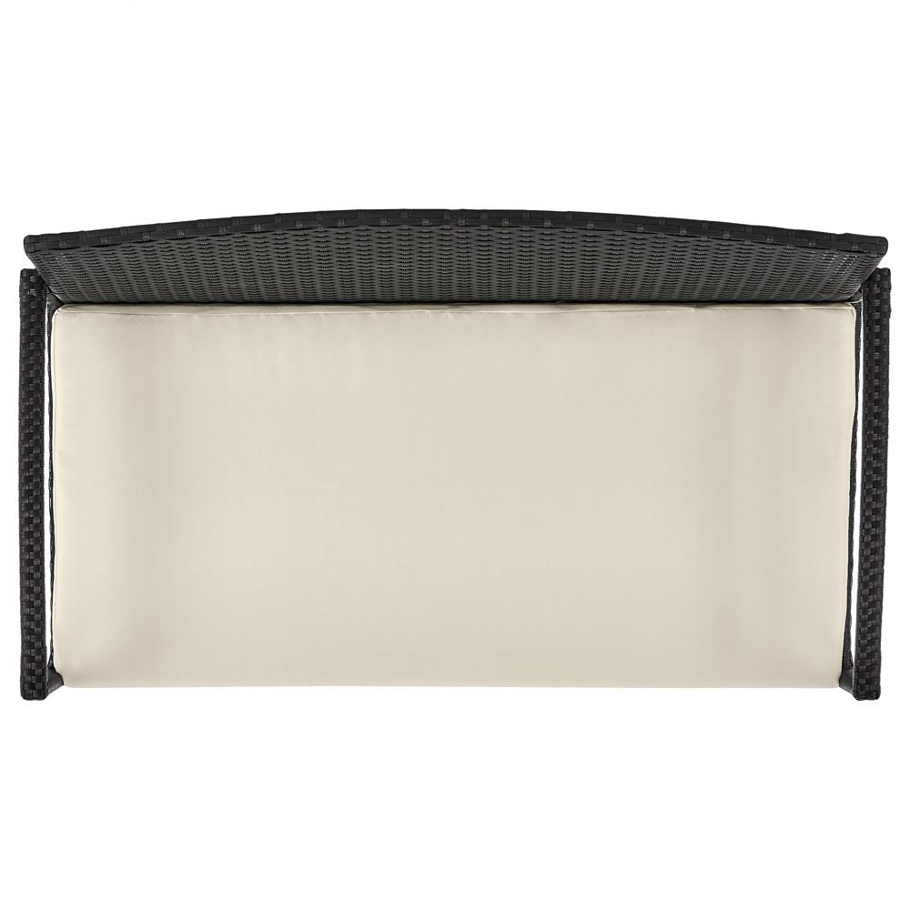 Manhattan Comfort - 4-Piece Noli Patio Set with Coffee Table in Black and Cream - OD-CV007-CR veiw 7