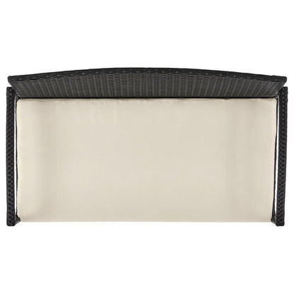 Manhattan Comfort - 4-Piece Noli Patio Set with Coffee Table in Black and Cream - OD-CV007-CR veiw 7
