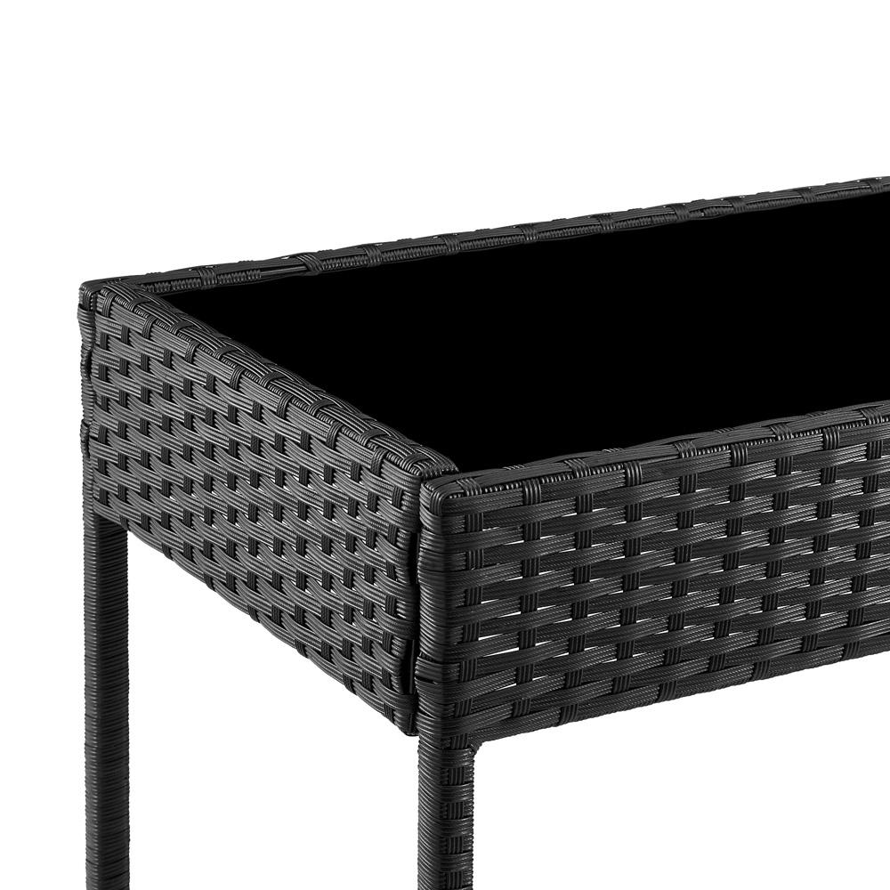 Manhattan Comfort - 4-Piece Noli Patio Set with Coffee Table in Black and Cream - OD-CV007-CR veiw 8