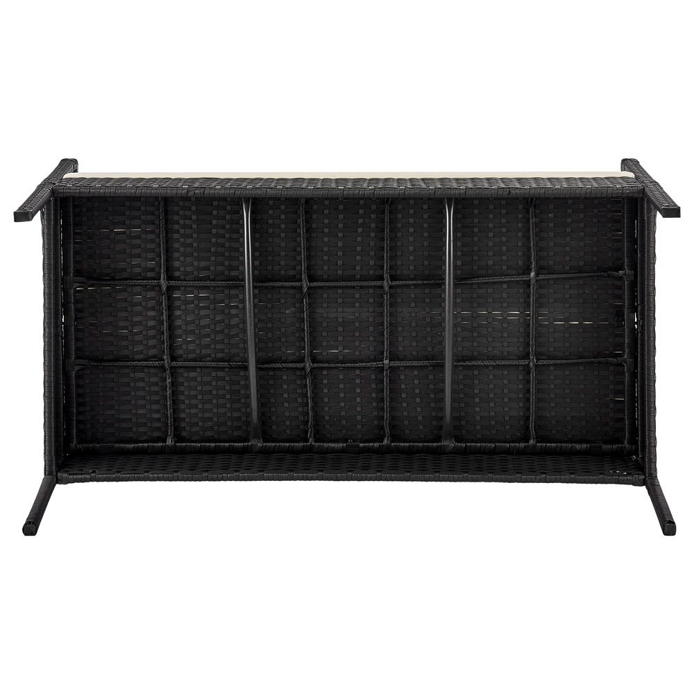 Manhattan Comfort - 4-Piece Noli Patio Set with Coffee Table in Black and Cream - OD-CV007-CR veiw 9