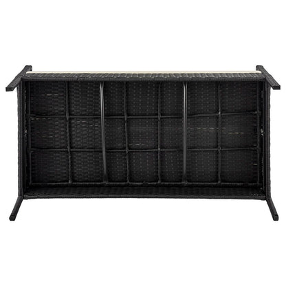 Manhattan Comfort - 4-Piece Noli Patio Set with Coffee Table in Black and Cream - OD-CV007-CR veiw 9