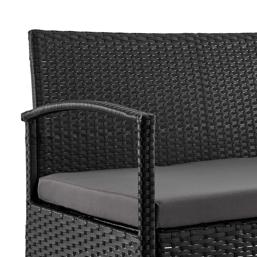 Manhattan Comfort - 4-Piece Noli Patio Set with Coffee Table in Black and Grey - OD-CV007-GY veiw 10