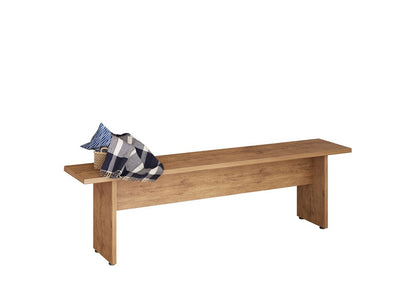 Manhattan Comfort - Nomad Dining Bench with MDF Legs in Nature - 123GMC77 veiw 3