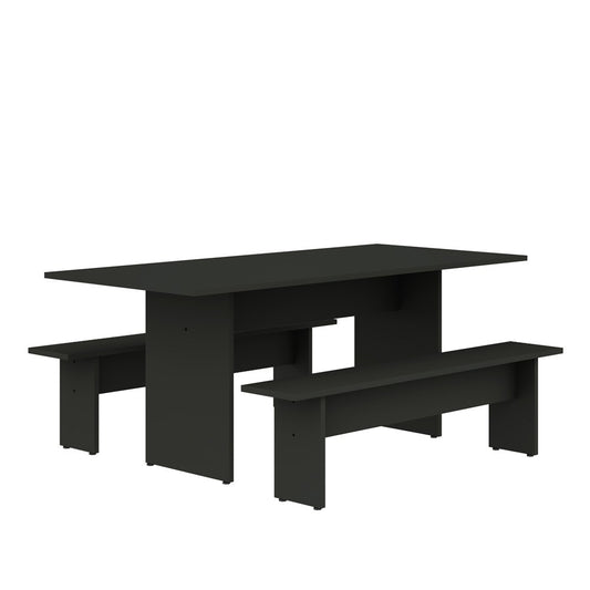 Manhattan Comfort - 3-Piece Nomad Dining with MDF Legs in Grey - 126GMC9 veiw 1