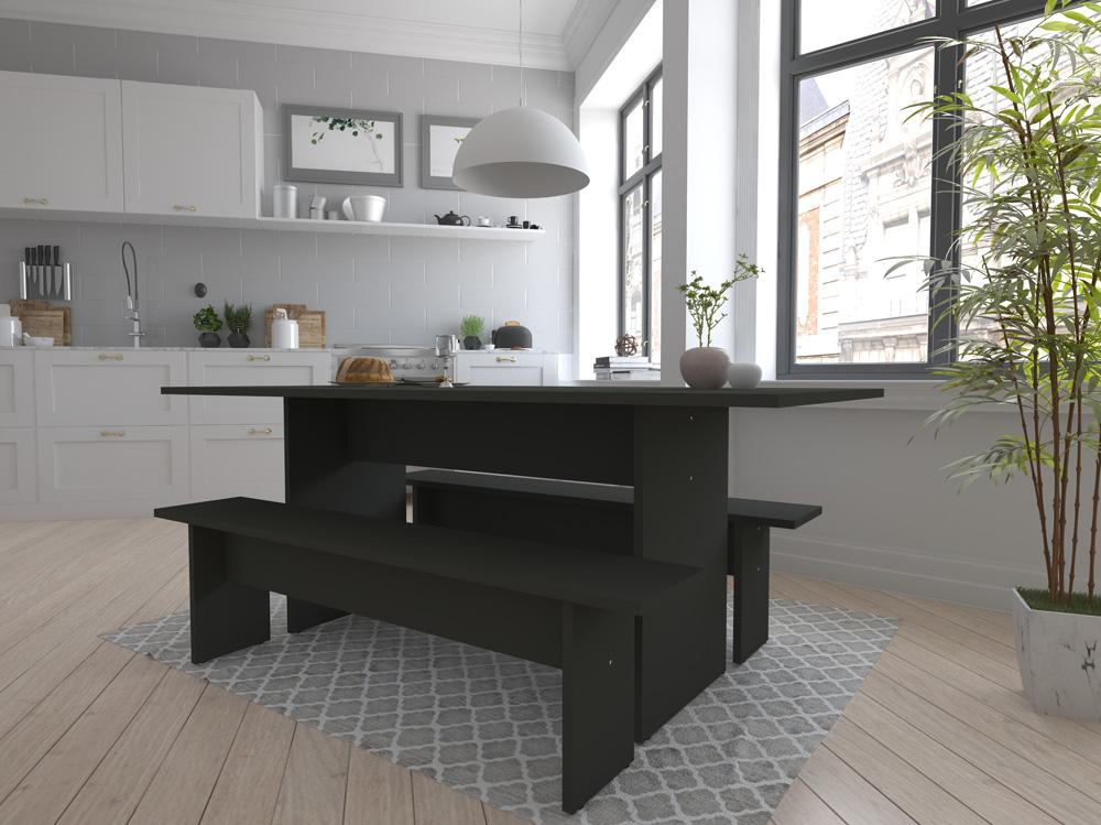 Manhattan Comfort - 3-Piece Nomad Dining with MDF Legs in Grey - 126GMC9 veiw 7