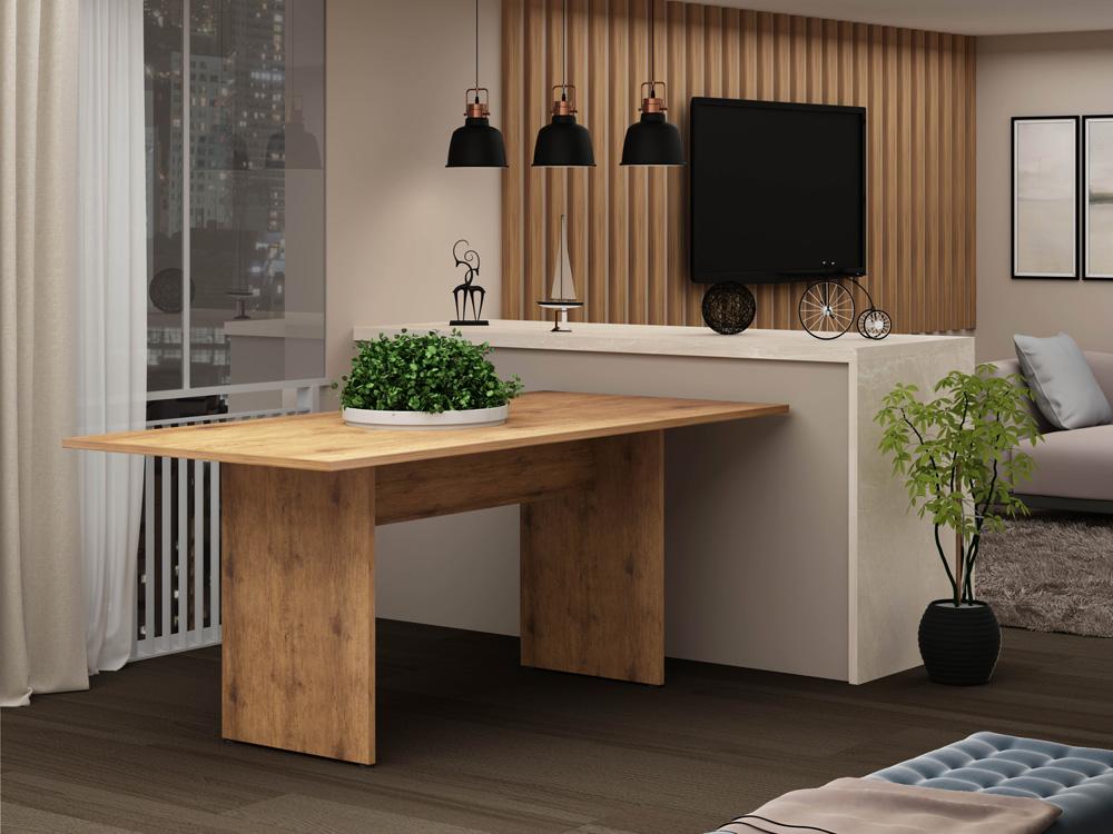 Manhattan Comfort - 3-Piece Nomad Dining with MDF Legs in Nature - 126GMC77 veiw 8
