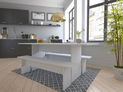 Manhattan Comfort - 3-Piece Nomad Dining with MDF Legs in White - 126GMC1 veiw 7