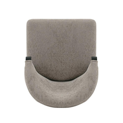 Manhattan Comfort - Ola Chenille Dining Chair with Elm Wood & Metal Legs in Stone - Set of 2 - 2-DC075-ST veiw 4
