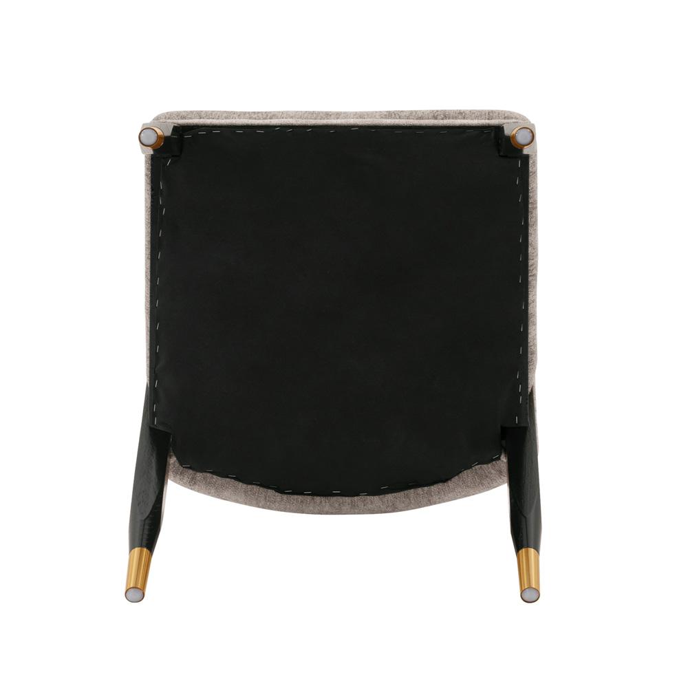 Manhattan Comfort - Ola Chenille Dining Chair with Elm Wood & Metal Legs in Stone - DC075-ST veiw 5