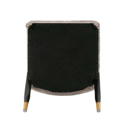 Manhattan Comfort - Ola Chenille Dining Chair with Elm Wood & Metal Legs in Stone - DC075-ST veiw 5