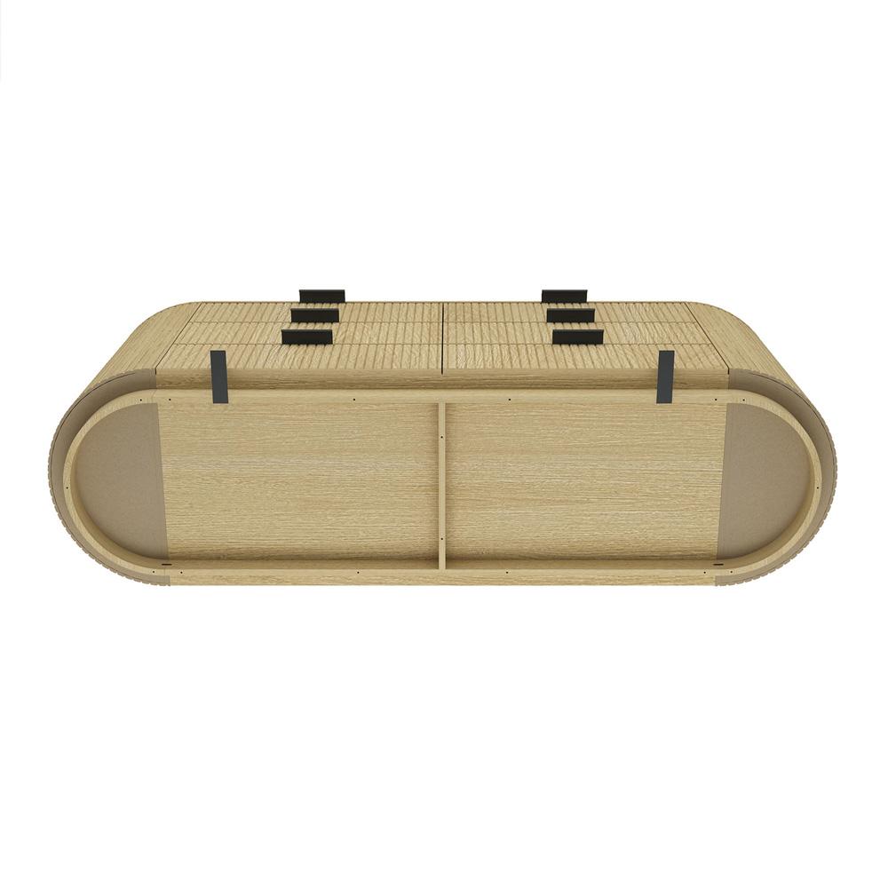 Manhattan Comfort - Olivia 60 Double Dresser with 6 Drawers in Natural Oak and Black - DR010-NO veiw 5