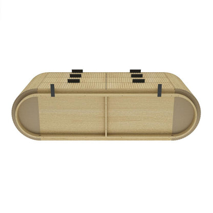 Manhattan Comfort - Olivia 60 Double Dresser with 6 Drawers in Natural Oak and Black - DR010-NO veiw 5