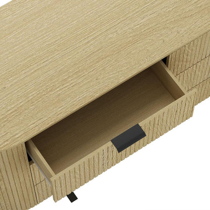 Manhattan Comfort - Olivia 60 Double Dresser with 6 Drawers in Natural Oak and Black - DR010-NO veiw 7
