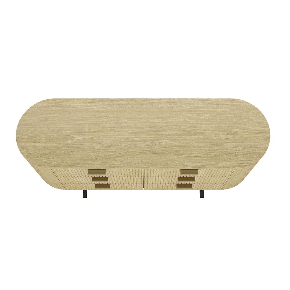 Manhattan Comfort - Olivia 60 Double Dresser with 6 Drawers in Natural Oak and Gold - DR010-GNO veiw 5