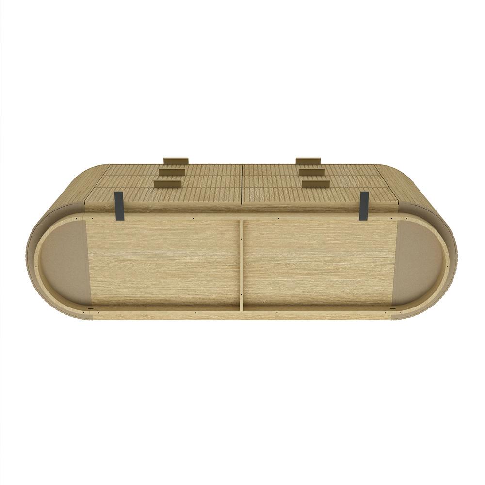 Manhattan Comfort - Olivia 60 Double Dresser with 6 Drawers in Natural Oak and Gold - DR010-GNO veiw 6