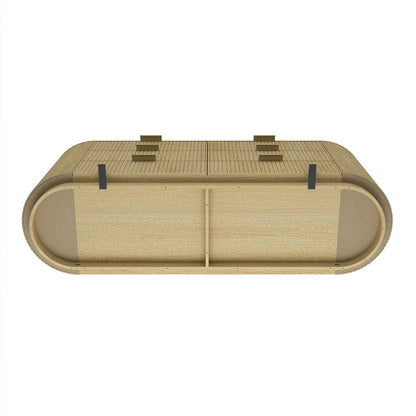 Manhattan Comfort - Olivia 60 Double Dresser with 6 Drawers in Natural Oak and Gold - DR010-GNO veiw 6