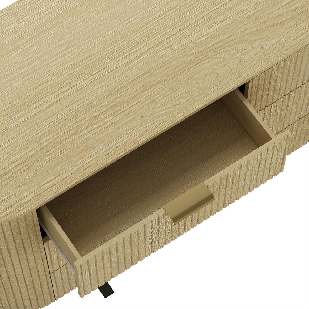Manhattan Comfort - Olivia 60 Double Dresser with 6 Drawers in Natural Oak and Gold - DR010-GNO veiw 7