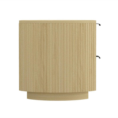 Manhattan Comfort - Olivia Nightstand with 2 Drawers in Natural Oak and Black - NS010-NO veiw 3