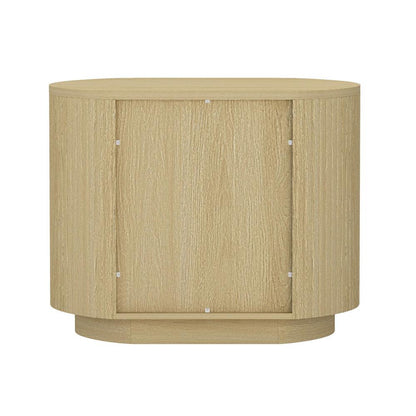 Manhattan Comfort - Olivia Nightstand with 2 Drawers in Natural Oak and Black - NS010-NO veiw 5