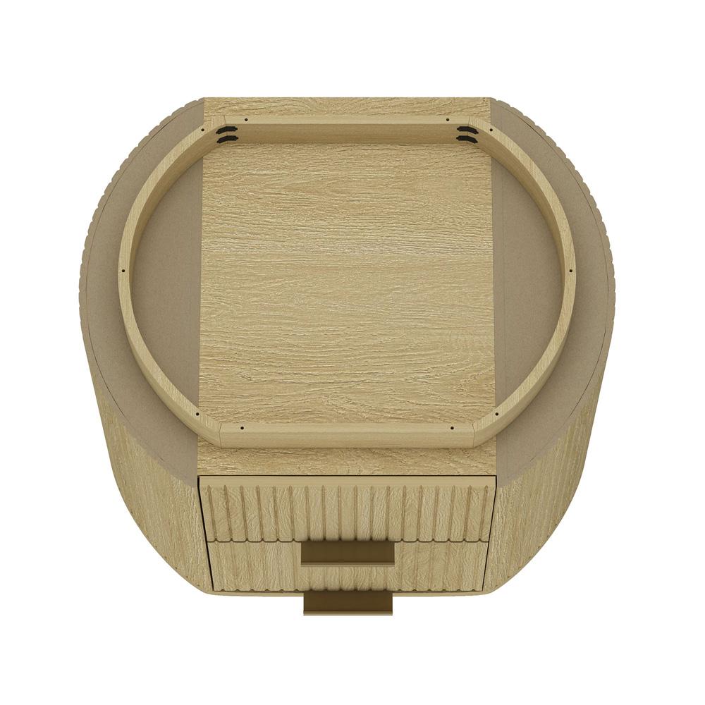Manhattan Comfort - Olivia Nightstand with 2 Drawers in Natural Oak and Gold - NS010-GNO veiw 5