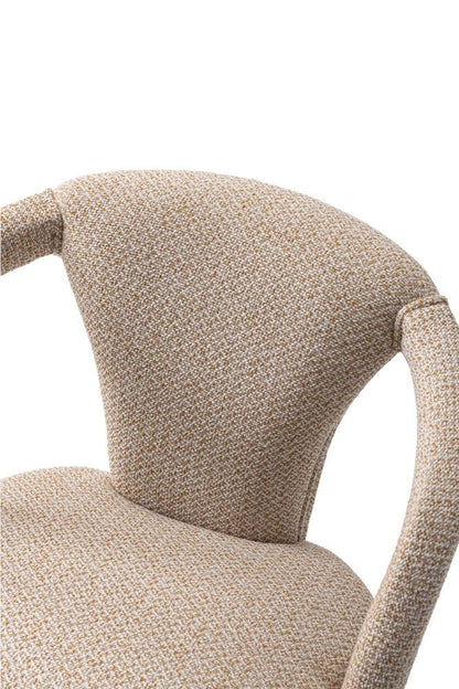 Manhattan Comfort - Palmer Tweed Dining Armchairs with Birch Wood Legs in Gold Dust - Set of 2 - 2-DC088AR-GD veiw 8