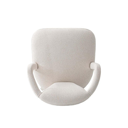 Manhattan Comfort - Palmer Tweed Dining Armchairs with Birch Wood Legs in Ivory - Set of 2 - 2-DC088AR-IV veiw 6