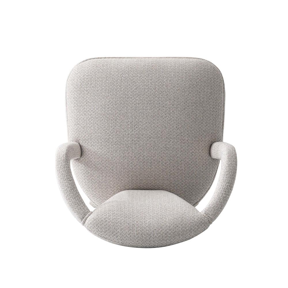 Manhattan Comfort - Palmer Tweed Dining Armchairs with Birch Wood Legs in Silver Lining - Set of 2 - 2-DC088AR-SL veiw 6