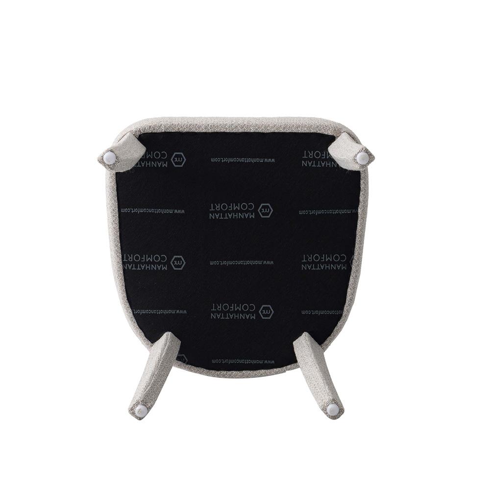 Manhattan Comfort - Palmer Tweed Dining Armchairs with Birch Wood Legs in Silver Lining - Set of 2 - 2-DC088AR-SL veiw 7