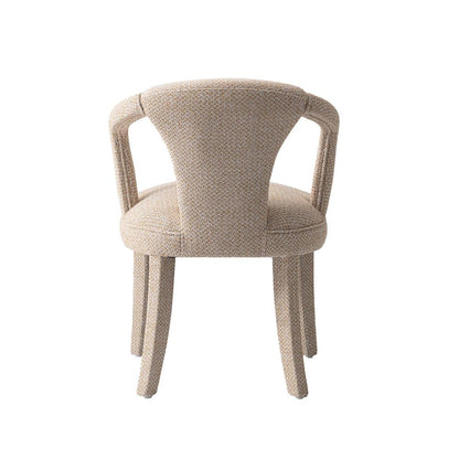 Manhattan Comfort - Palmer Tweed Dining Armchair with Birch Wood Legs in Gold Dust - DC088AR-GD veiw 5