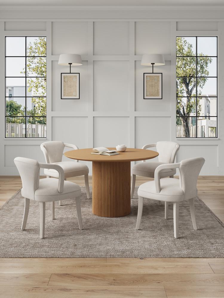 Manhattan Comfort - 5-Piece Palmer and Hathaway Dining Set in Silver LiningNature - 4-DT03DC088AR-NAIV veiw 10