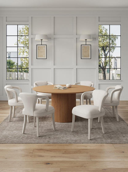 Manhattan Comfort - 7-Piece Palmer and Hathaway Dining Set in Silver LiningNature - 6-DT05DC088AR-NAIV veiw 10