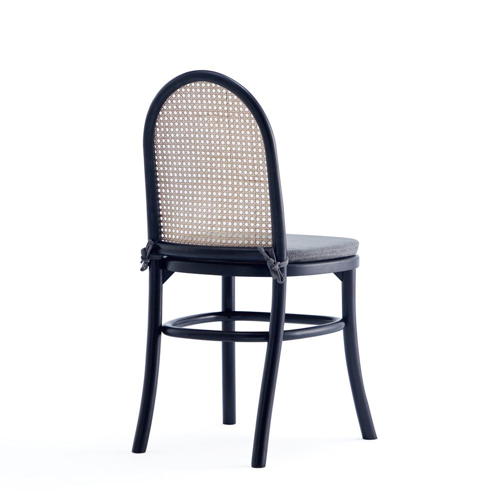 Manhattan Comfort - Paragon 1.0 Dining Chair with Cushion in Black and Grey - Set of 4 - 2-DCCA05-GY veiw 5